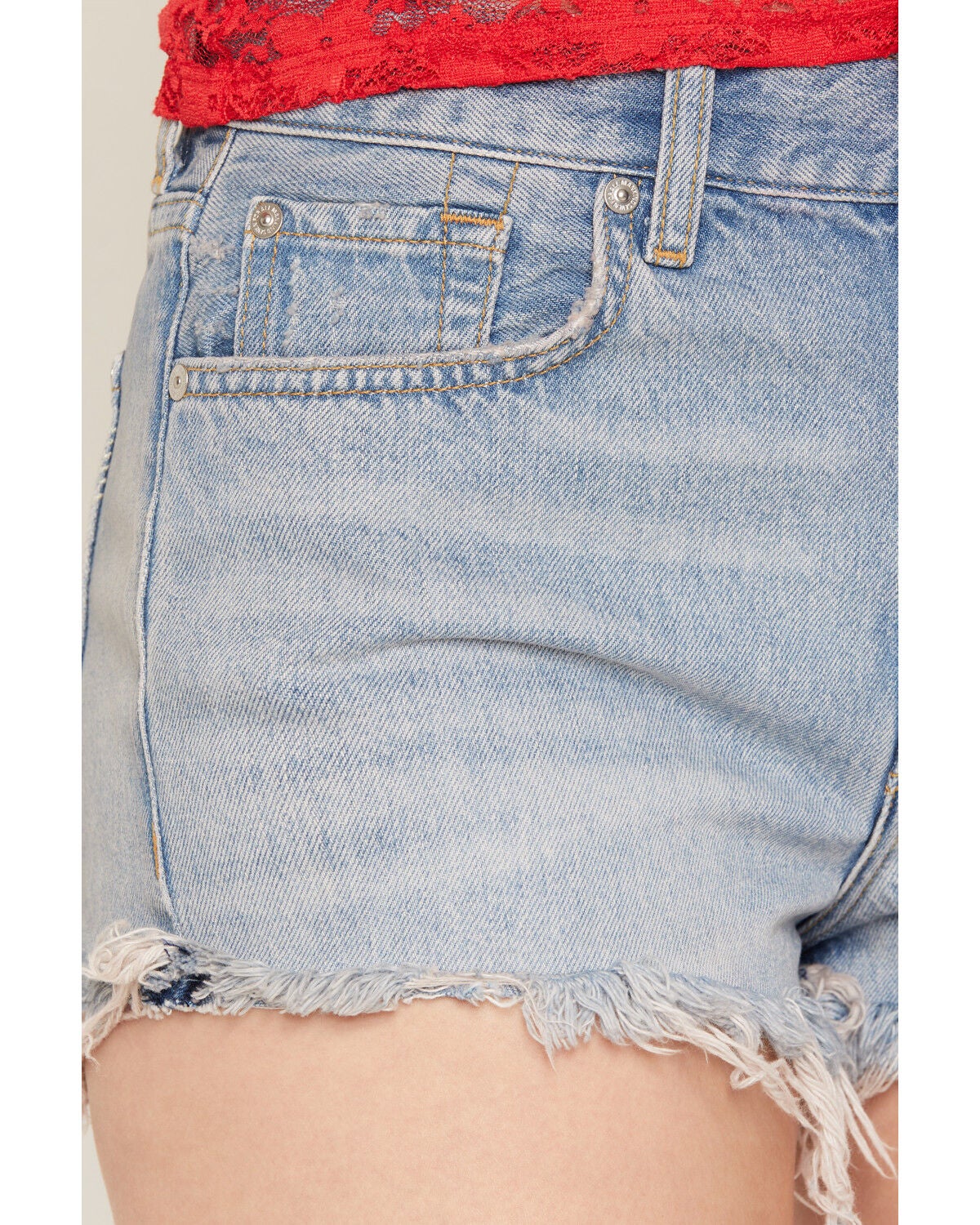 Image #2 - 7 For All Mankind Women's June Light Wash Denim Shorts, Light Wash, hi-res