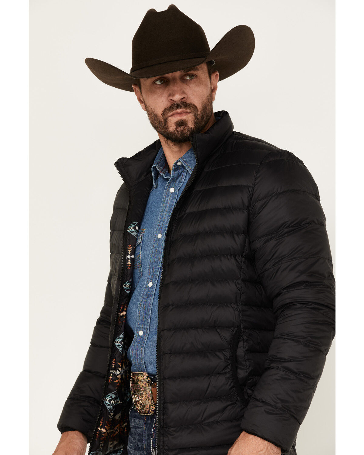 Image #3 - Pendleton Men's Genesee Reversible Print Jacket, Black, hi-res
