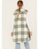 Image #4 - 26 International Women's Plaid Print Long Vest , Green, hi-res