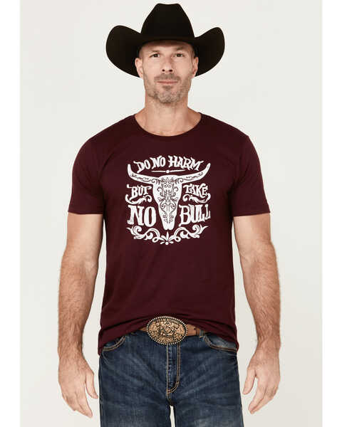 Image #1 - Cody James Men's Do No Harm Short Sleeve Graphic T-Shirt, Burgundy, hi-res