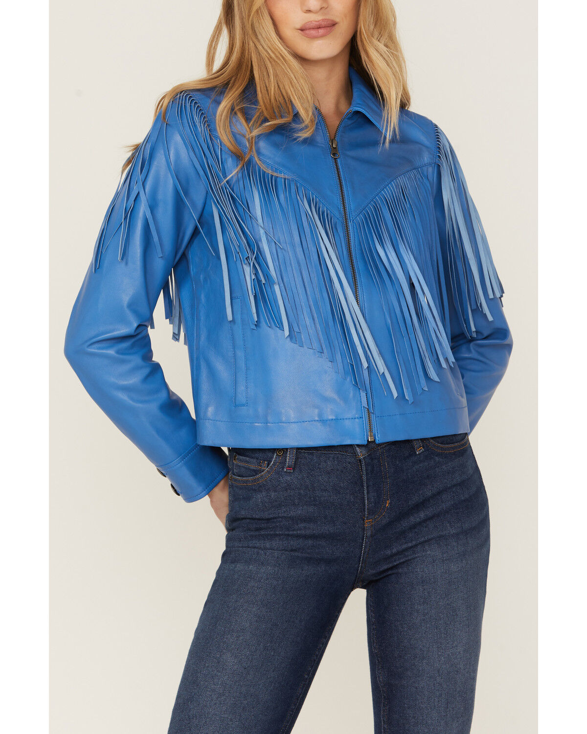 Image #2 - Idyllwind Women's Off Leather Fringe Jacket, , hi-res