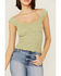 Free People Women's Love Letter Cami, Sage, hi-res