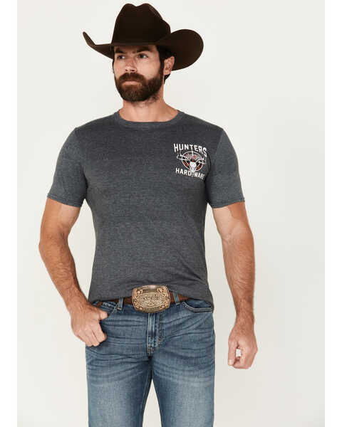 Image #2 - Cowboy Hardware Men's Eat Sleep Hunt Short Sleeve T-Shirt, Charcoal, hi-res