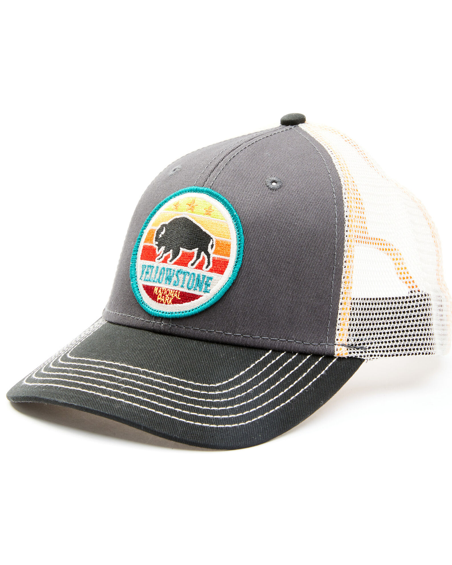 H3 Sportgear Men s Yellowstone National Park Buffalo Circle Patch Ball Cap Sheplers