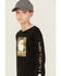 Image #3 - Carhartt Boys' Camo Logo Long Sleeve T-Shirt, Black, hi-res