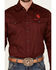 Image #3 - Rodeo Clothing Men's Mexico Bronco Long Sleeve Snap Western Shirt, Burgundy, hi-res