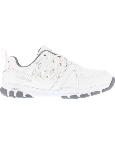Image #3 - Reebok Men's Sublite Athletic Oxford Work Shoes - Soft Toe , White, hi-res
