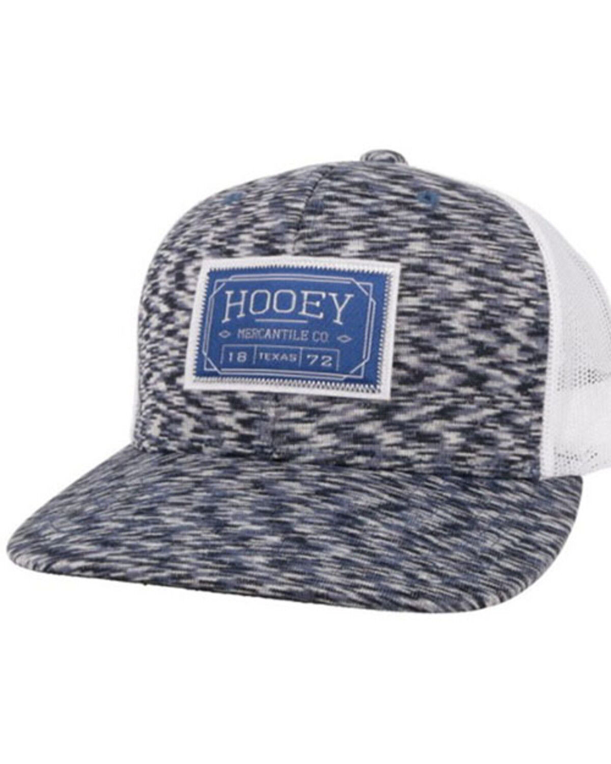 Image #1 - Hooey Men's Doc Patch Southwestern Print Trucker Cap, Blue, hi-res