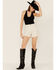 Rolla's Women's High Rise Mirage Shorts, White, hi-res