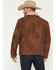 Image #4 - Scully Men's Sherpa Lined Leather Zip Jacket, Brown, hi-res