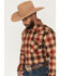 Image #2 - Pendleton Men's Boot Barn Exclusive Wyatt Plaid Print Long Sleeve Snap Western Shirt, Tan, hi-res