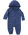 Image #1 - Carhartt Infant Boys' Zip Front Long Sleeve Onesie, Blue, hi-res