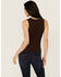 Image #4 - Idyllwind Women's Edna Button Front Ribbed Tank, Dark Brown, hi-res