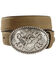 Nocona Belt Co. Boys' Bull Rider Buckle Distressed Leather Belt - 18-26, Brown, hi-res