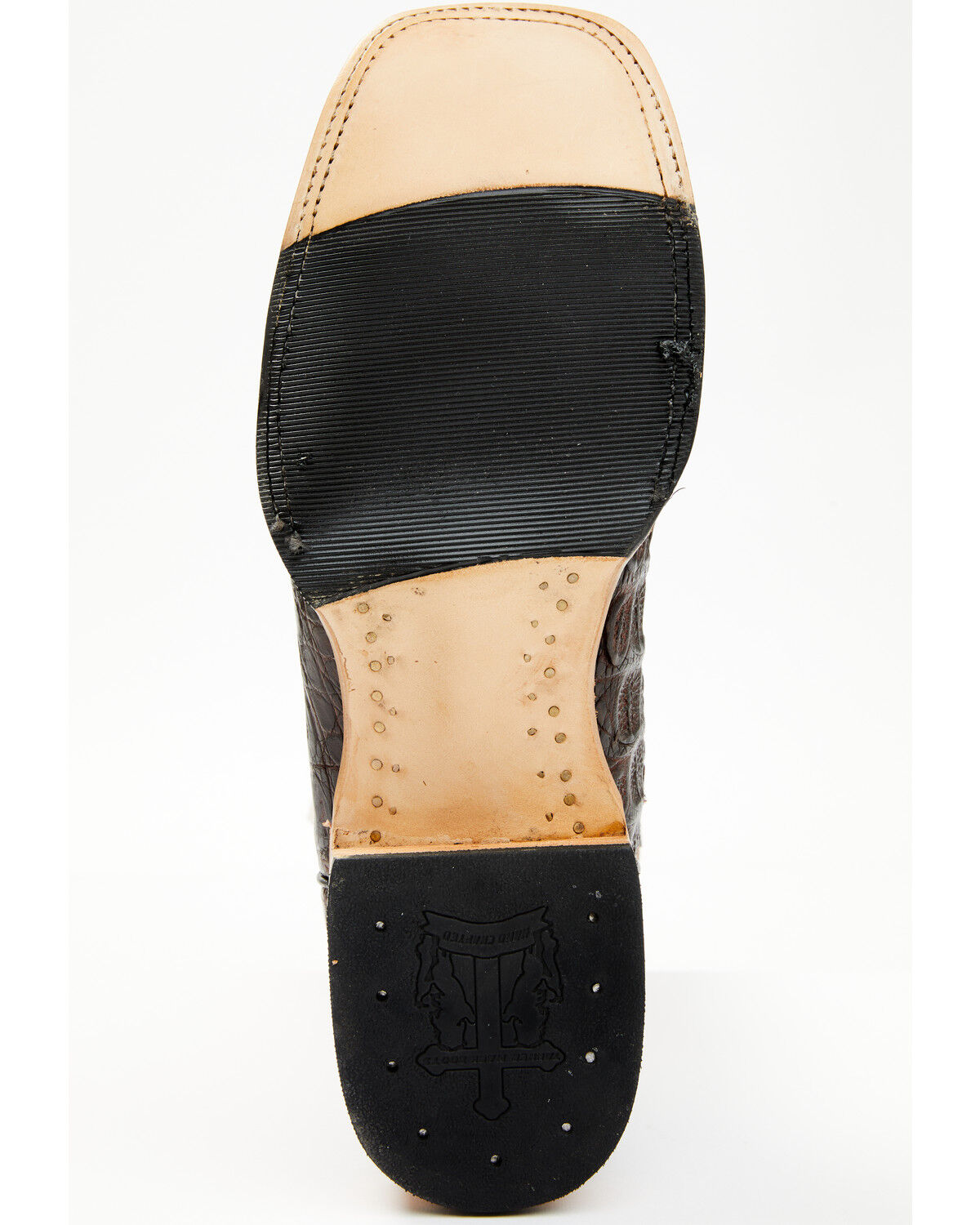 Image #7 - Tanner Mark Men's Exotic Caiman Belly Western Boots - Broad Square Toe, Brown, hi-res