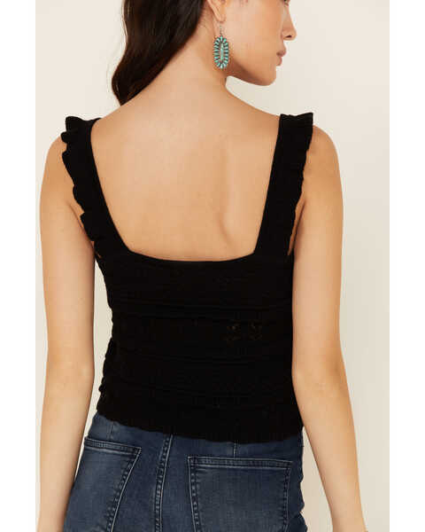 Image #4 - By Together Women's Black Jacquard Sweater-Knit Cropped Tank Top , , hi-res