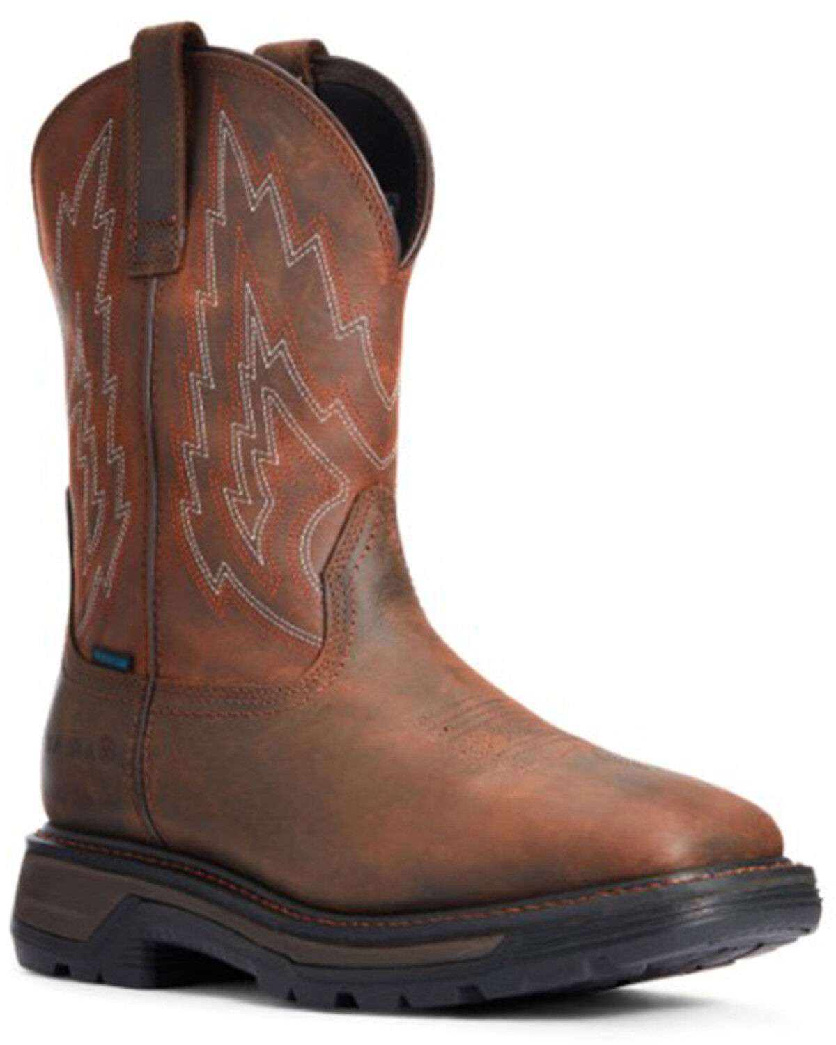Image #1 - Ariat Men's Big Rig Waterproof Western Work Boots - Broad Square Toe, Brown, hi-res