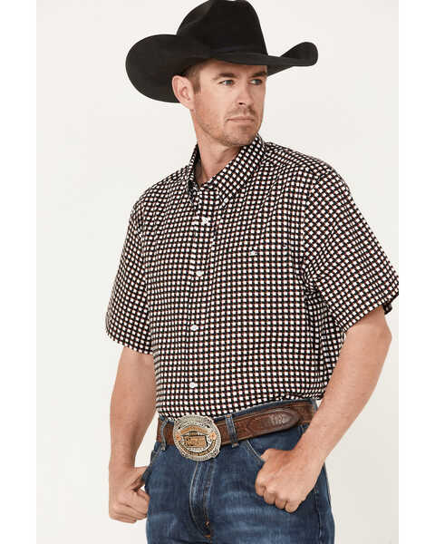 Image #2 - RANK 45® Men's Bruiser Geo Print Button-Down Western Shirt , Multi, hi-res