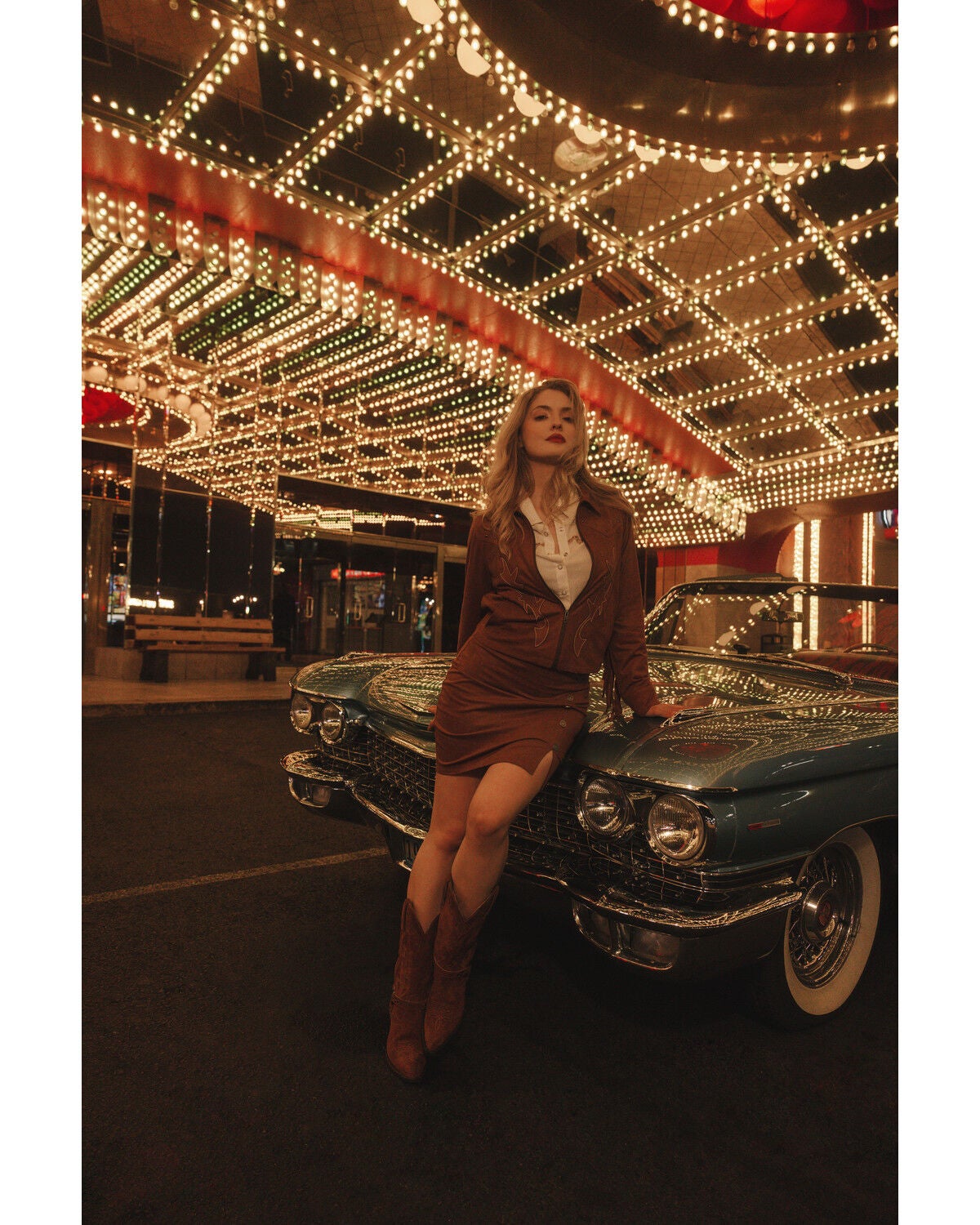 Image #1 - Idyllwind Women's Ellington Faux Suede Concho Button Mini Skirt, Caramel, hi-res