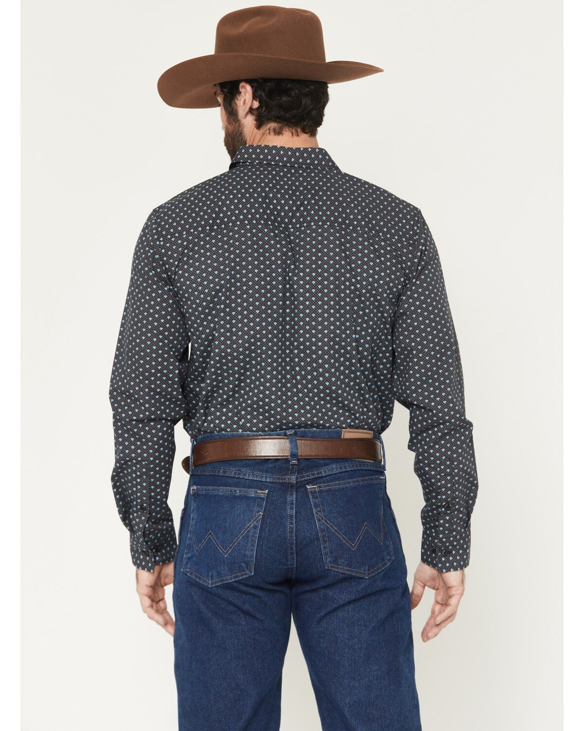 Image #4 - Gibson Trading Co Men's Moonflower Floral Geo Print Long Sleeve Button-Down Western Shirt - Tall, Black, hi-res