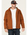 Image #1 - Lucky Brand Workwear Men's Chore Sherpa Lined Insulated Canvas Hooded Jacket, Brown, hi-res