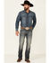 Rock & Roll Denim Men's Pistol Medium Vintage Stretch Regular Straight Jeans , Blue, hi-res