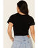 Image #5 - Shyanne Women's Here For The Beer Graphic Tie-Front Short Sleeve Tee , Black, hi-res
