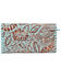 Myra Women's Peregrination Tooled Leather Wallet, Turquoise, hi-res