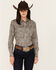 Rough Stock Women's Paisley Print Long Sleeve Pearl Snap Western Shirt, Multi, hi-res