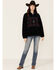 Outback Trading Co Women's Fleece Abigail Southwestern Henley Pullover, Navy, hi-res