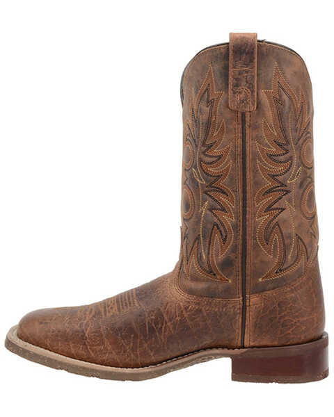 Image #3 - Laredo Men's Rancher Stockman Western Boots - Broad Square Toe, Brown, hi-res