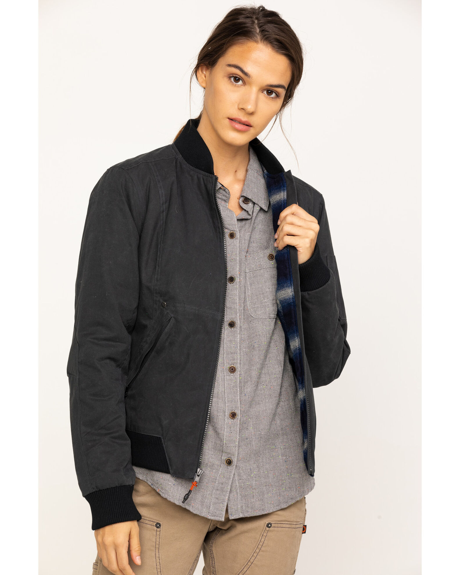 Dovetail Workwear Women s Evaleen Waxed Canvas Trucker Jacket Sheplers