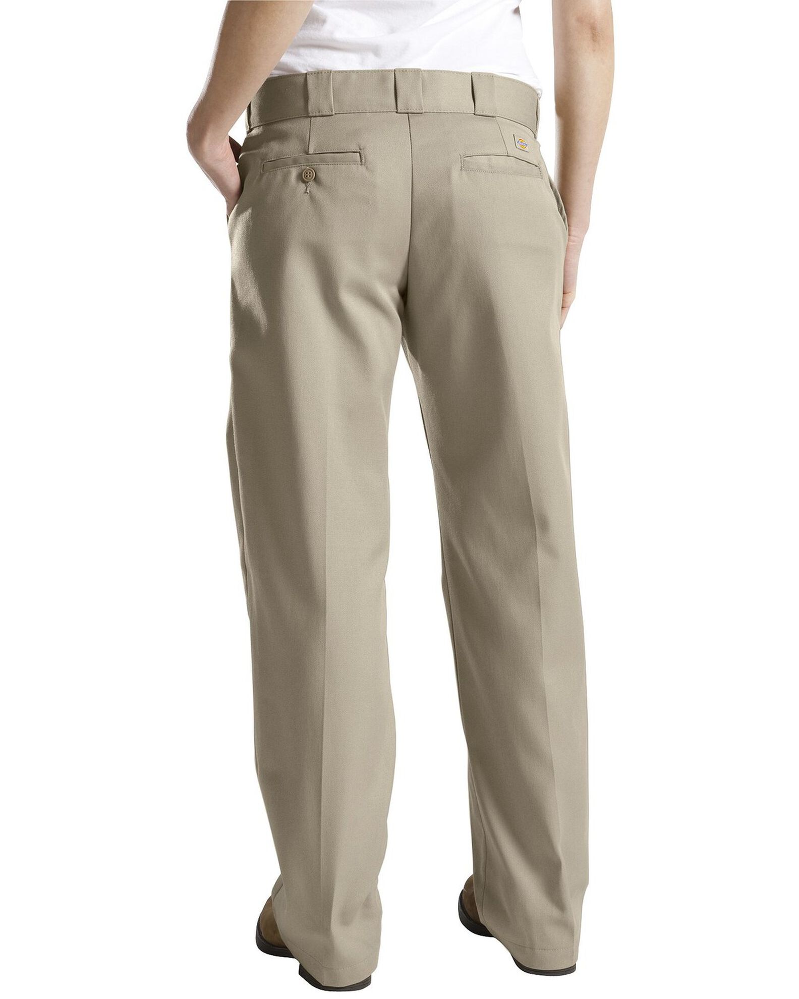 Image #1 - Dickies Women's Classic Straight Leg Twill Pants, Khaki, hi-res
