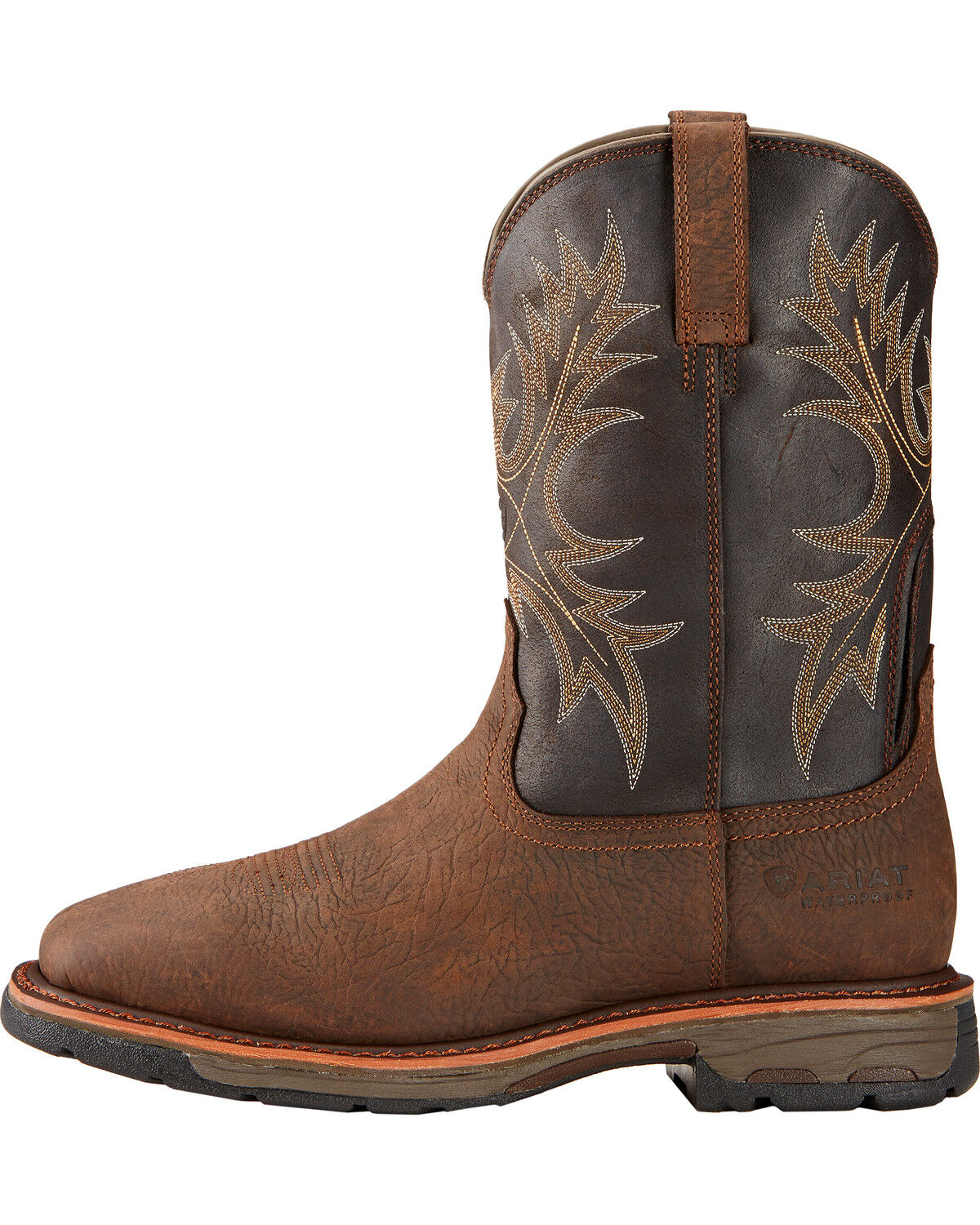Image #2 - Ariat Men's WorkHog® H2O Western Work Boots - Soft Toe, Brown, hi-res