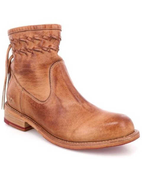 Bed Stu Women's Craven Dip Dye Leather Ankle Boots - Round Toe, Tan, hi-res