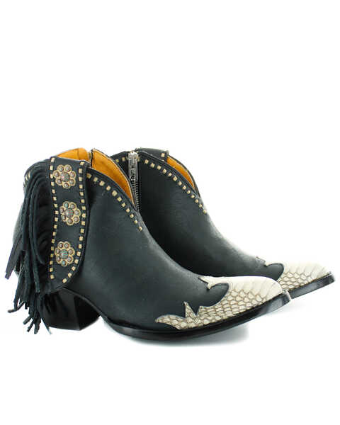 Old Gringo Women's Cheryl Snake Western Boots - Round Toe, Black, hi-res
