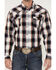 Image #3 - Roper Men's Large Ombre Plaid Long Sleeve Snap Western Shirt, Black, hi-res
