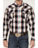 Image #3 - Roper Men's Large Ombre Plaid Long Sleeve Snap Western Shirt , Black, hi-res