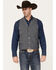 Image #1 - Scully Men's Ranchwear Vest, Charcoal, hi-res