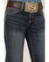 Ariat Women's Medium Wash Perfect-Rise Maggie Stretch Wide Trouser Flare Jeans, Blue, hi-res