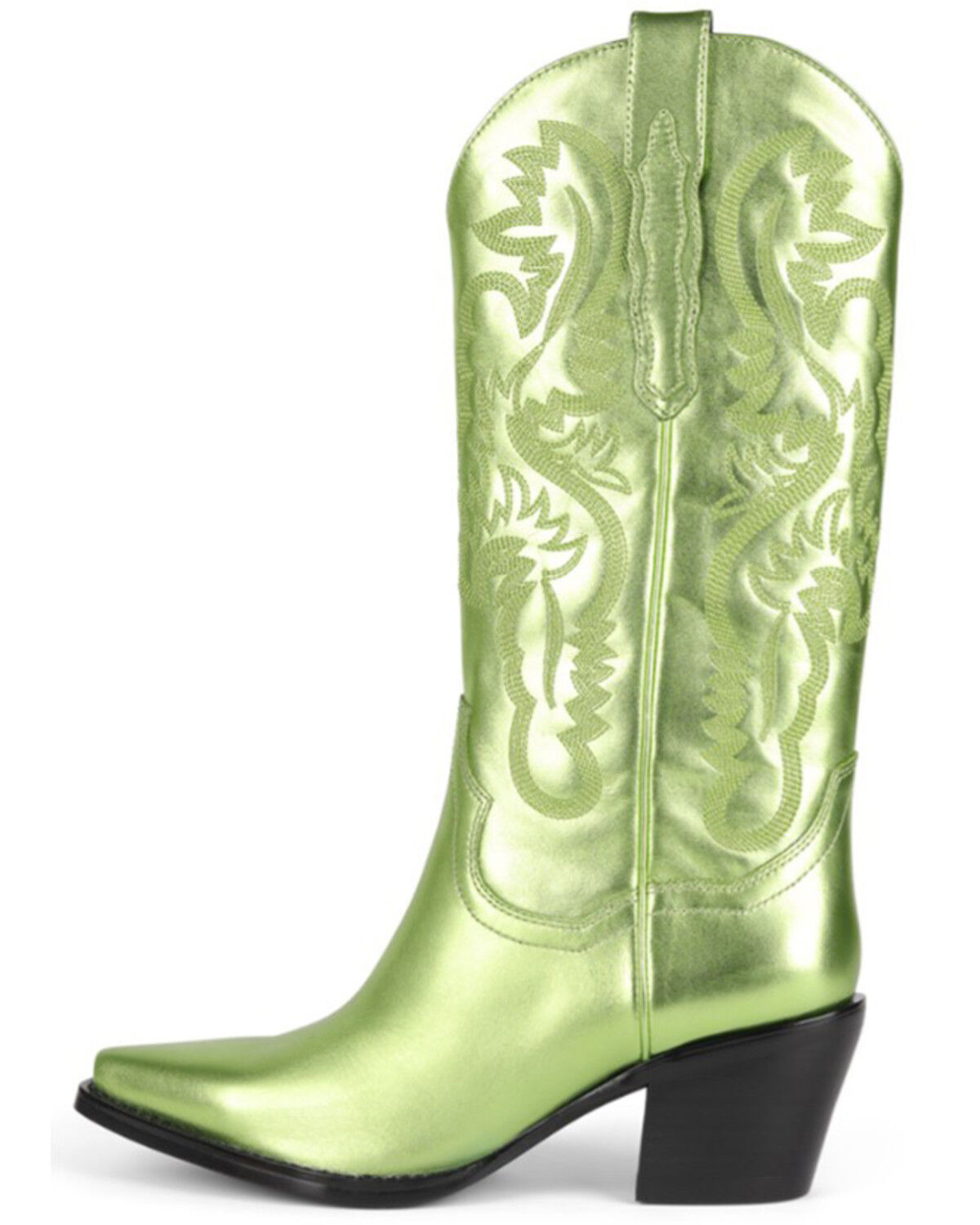 Image #3 - Jeffrey Campbell Women's Dagget Metallic Western Boots - Snip Toe, Green, hi-res