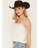 Image #2 - Idyllwind Women's Sage Satin Lace Cami, Cream, hi-res