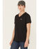Image #2 - Ariat Women's Rebar Workman Rose Short Sleeve Graphic Work Tee, Black, hi-res