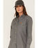 Image #2 - Wrangler Women's FR Long Sleeve Pearl Snap Western Work Shirt, Grey, hi-res