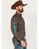 Image #2 - Ariat Men's Team Cashton Southwestern Print Long Sleeve Button Down Shirt, Black, hi-res