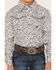 Image #3 - Cowboy Hardware Boys' Range Floral Print Long Sleeve Pearl Snap Western Shirt , White, hi-res