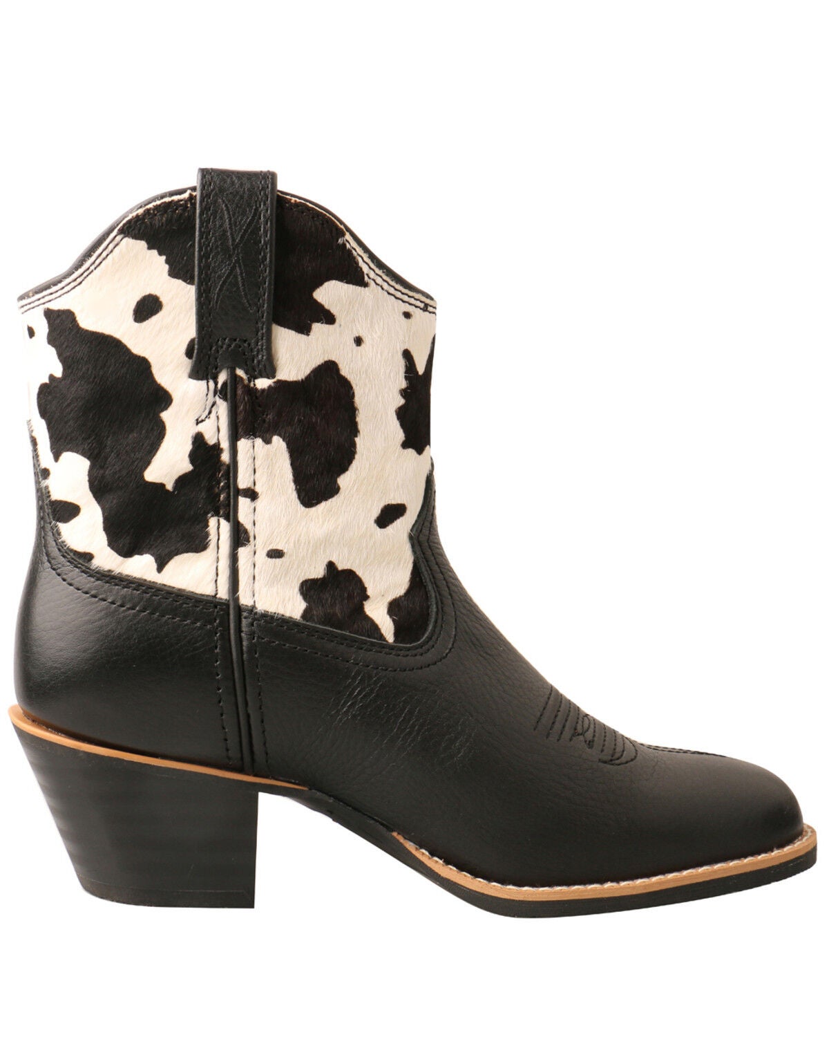 cowhide booties