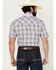 Image #4 - Ely Walker Men's Plaid Print Short Sleeve Pearl Snap Western Shirt, White, hi-res
