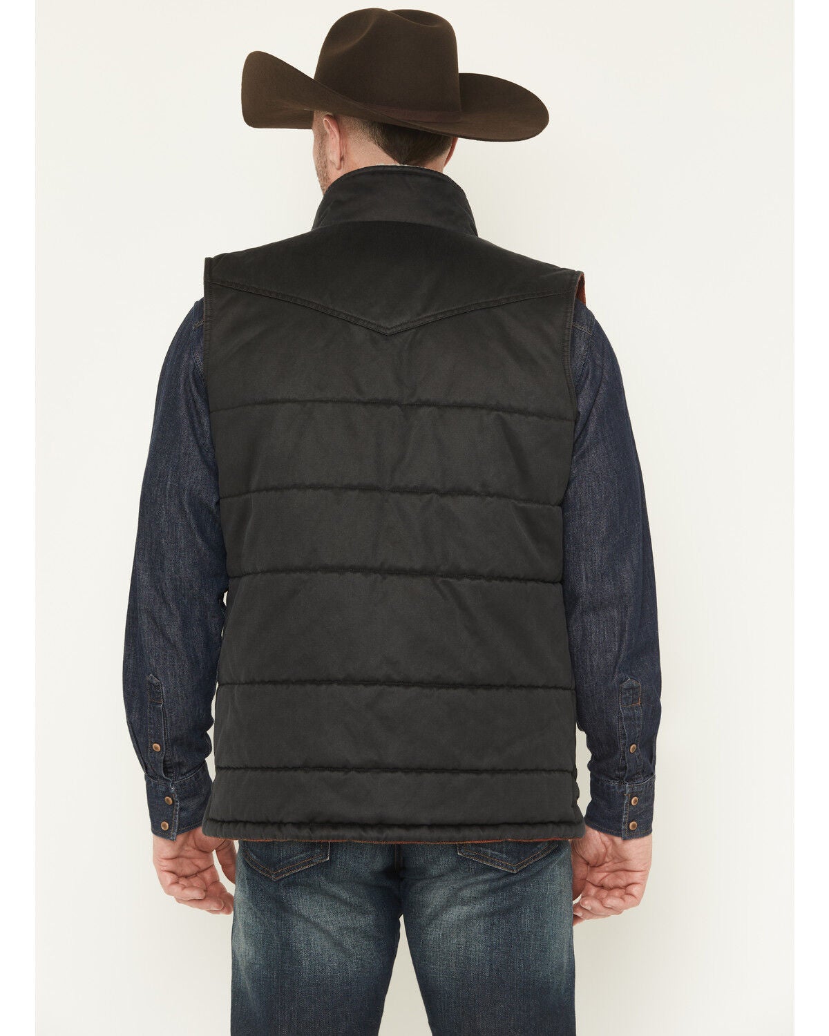 Image #4 - Cody James Men's Oil Slick Snap Lined Vest - Big, Black, hi-res