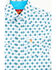 Image #2 - Rodeo Clothing Boys' Little Southwestern Print Short Sleeve Snap Stretch Western Shirt, White, hi-res